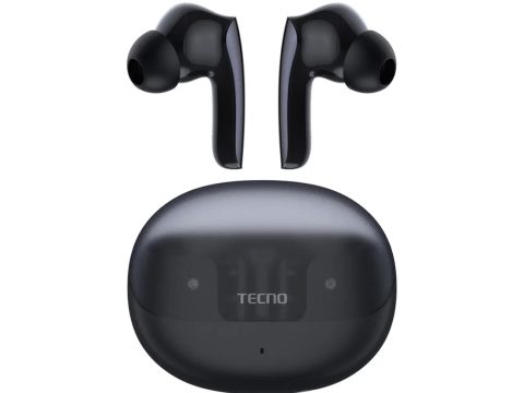 Беспроводные наушники, TECNO, Sonic 2, SC02, 20 Гц - 20000 Гц, вес 50 г, 45 мАч (один наушник), 800 мАч (кейс), Bluetooth 5.4, (Black) Черный