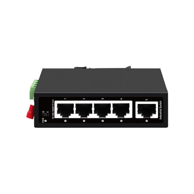 Коммутатор, BDCOM, IES200-LS0050, Неуправляемый, 5 портов 10/100/1000M RJ45, DC 12-55В Dual RPS, -40+75°C, DIN-rail