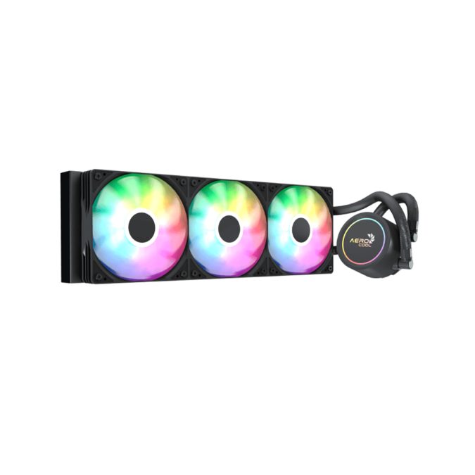 Кулер с водяным охлаждением, Aerocool, Abyss L360R, Intel 1851/1700/1200/115х и AMD AM5/AM4/, TDP 320W, 3*120мм ARGB, 600-3000RPM±10%, 81,5CFM, 38 dB(A), Чёрный