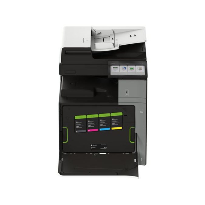 Цветное МФУ, Lexmark, CX951se, 100S14894, Лазерный, A3, 35 стр./мин., Подача 700 листов, Двусторонний автоподатчик документов, до 200 изобр./мин., Сенсорный дисплей 10.1", 1.2 ГГц Quad-Core CPU, 4 ГБ RAM, 128 ГБ Intelligent Storage Drive, USB 2.0, Ethernet 10/100/1000, Wi-Fi.