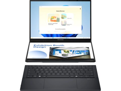 Ноутбук, ASUS Zenbook Duo UX8406CA-QL453W, 90NB14X1-M00U00, 14",FHD+ 1920x1200, OLED, 60Hz, Core Ultra 7 255H, 32GB LPDDR5X, 512GB SSD Gen4, Intel Arc Graphics, Windows 11 Home, Серый