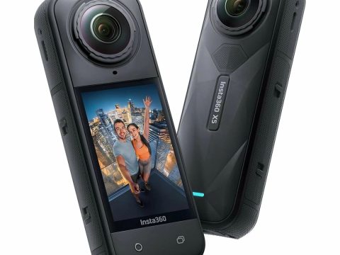 Экшн-камера, Insta360, X5 Standard Bundle, 215 г, 360° dual-lens, 8K/30fps, 5.7K+/30fps, 4K/120fps, 1/1.28", f/2.0, ISO 100–6400, 200 Мбит/с, PureVideo, сменные линзы, влагозащита до 15 м, до 208 мин, черный