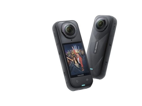 Экшн-камера, Insta360, X5 Essentials Bundle, 215 г, 360° dual-lens, 8K/30fps, 5.7K+/30fps, 4K/120fps, 1/1.28", f/2.0, ISO 100–6400, 200 Мбит/с, PureVideo, расширенный комплект аксессуаров, до 208 мин, черный