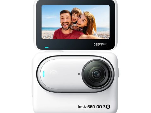Экшн-камера, Insta360, GO 3S Standard Bundle 128 Gb, 39.1 г (модуль) / 96.3 г (Action Pod), широкоугольная, 4K/30fps, 2.7K/30fps, 1080p/120fps, f/2.8, ISO 100–3200, 128 Гб встроенной памяти, до 140 мин (с Action Pod), белый