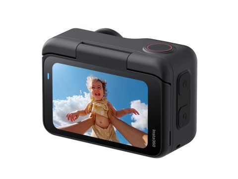 Экшн-камера, Insta360, GO Ultra Creator Bundle черный, 45 г (модуль), широкоугольная, 4K/60fps, 2.7K/100fps, 1/1.8", f/2.0, расширенный комплект для блогеров (крепления, мини-штатив), черный