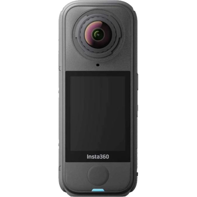 Экшн-камера, Insta360, X4 Air черный, 165 г, 360° dual-lens, 8K/30fps, 6K/50fps, 4K/100fps, 1/1.8", f/1.95, ISO 100–3200, 180 Мбит/с, 2010 мАч, до 88 мин, 113.84637 мм, черный