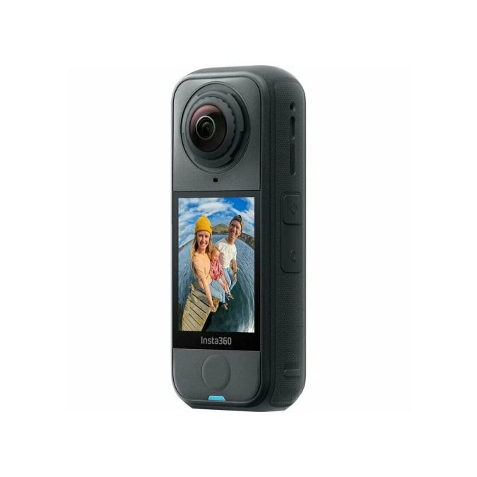 Экшн-камера, Insta360, X4 Air Starter Bundle, 165 г, 360° dual-lens, 8K/30fps, 6K/50fps, 4K/100fps, 1/1.8", f/1.95, ISO 100–3200, стартовый комплект (защита линз, кабель), до 88 мин, черный
