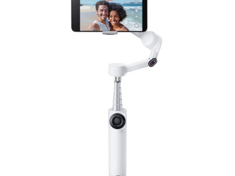 Стедикам, Insta360, Flow2 Standard Bundle White, 348 г, 3-осевая стабилизация, для смартфонов, ИИ-трекинг Deep Track 4.0, встроенный монопод 207 мм и трипод, Bluetooth 5.0, до 10 ч, белый