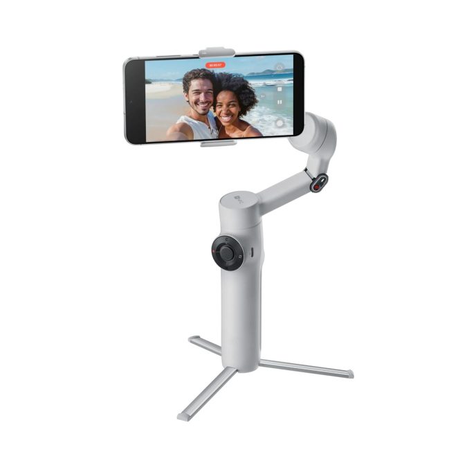 Стедикам, Insta360, Flow2 Standard Bundle Gray, 348 г, 3-осевая стабилизация, для смартфонов, ИИ-трекинг Deep Track 4.0, встроенный монопод 207 мм и трипод, Bluetooth 5.0, до 10 ч, серый