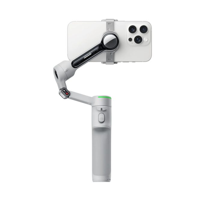 Стедикам, Insta360, Flow 2 Pro Standard Bundle / Stone Gray, 357 г, 3-осевая стабилизация, поддержка Apple DockKit, панорамное вращение 360°, ИИ-трекинг Deep Track 4.0, монопод 210 мм, до 10 ч, серый (Stone Gray)
