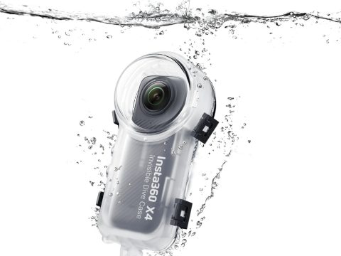 Водонепроницаемый кейс для Экшн-камеры, Insta360, X4 Dive Case CINSBBMG, 131 г, водонепроницаемость до 50 метров, защита от запотевания, оптическое стекло, для панорамной съемки под водой, прозрачный