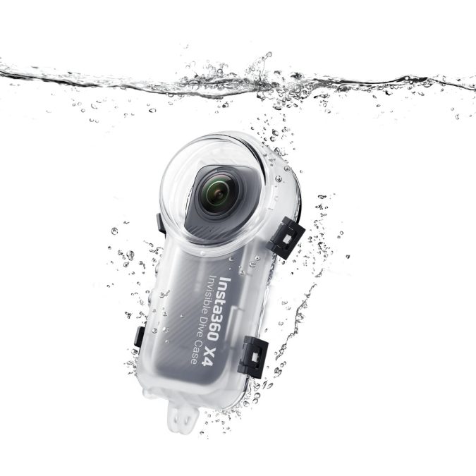 Водонепроницаемый кейс для Экшн-камеры, Insta360, X4 Dive Case CINSBBMG, 131 г, водонепроницаемость до 50 метров, защита от запотевания, оптическое стекло, для панорамной съемки под водой, прозрачный
