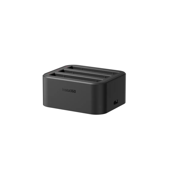 Зарядное устройство, Insta360, X3 Fast Charge Hub, 72 г, одновременная зарядка до 3-х батарей, индикация заряда, USB Type-C, время зарядки до 90 мин, черный