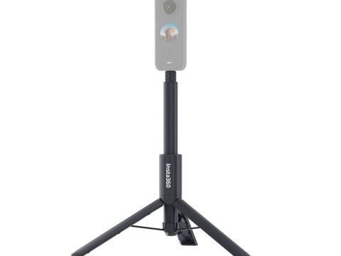 Ручной штатив, Insta360, 2-in-1 Invisible Selfie Stick + Tripod, 216 г, длина от 24.5 до 109 см, встроенные складные ножки трипода, эффект невидимости, резьба 1/4", черный