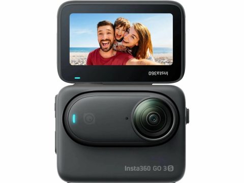 Экшн-камера, Insta360, GO 3S Standard Bundle 128 Gb, 39.1 г (модуль) / 96.3 г (Action Pod), широкоугольная, 4K/30fps, 2.7K/30fps, 1080p/120fps, f/2.8, ISO 100–3200, 128 Гб встроенной памяти, до 140 мин (с Action Pod), черный