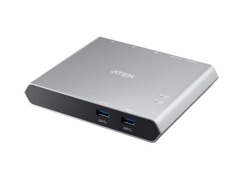 Док-коммутатор, ATEN, US3310-AT, двухпортовый USB-C KVM док-коммутатор, USB-C 3.2 Gen 1, HDMI 4K, Power Delivery до 85 Вт