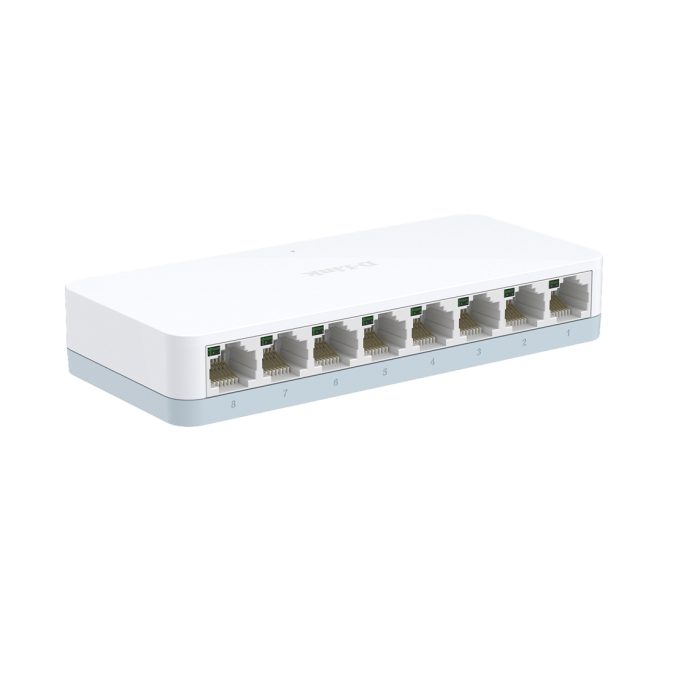Коммутатор, D-Link, DES-1008C/C1A, Настольный, неуправляемый, 8 портов 10/100M RJ45, Корпус пластик