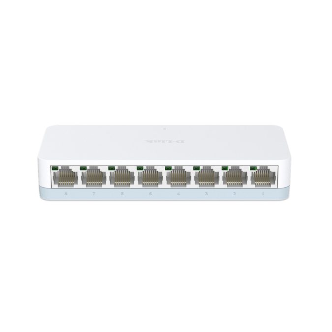Коммутатор, D-Link, DES-1008C/C1A, Настольный, неуправляемый, 8 портов 10/100M RJ45, Корпус пластик