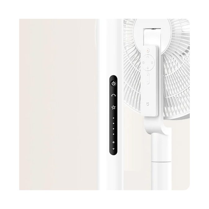 Вентилятор напольный, Mijia, Smart Standing Fan Pro Slim EU (BPLDS12DM/BHR08UQEU), Потребляемая мощность 15 Вт, Уровень шума 63 дБ, Таймер, Управление механическое, через приложение, голосовой помощник, 2.4 G Wi-Fi, Белый