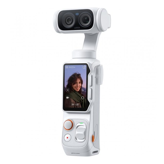 Экшн-камера, Insta360, Luna Ultra Standard Bundle, Двойная камера 8K/30fps, 4K/120fps, Зум до 12x, Leica Summicron, Тройной ИИ-чип, (Stellar White) Белый