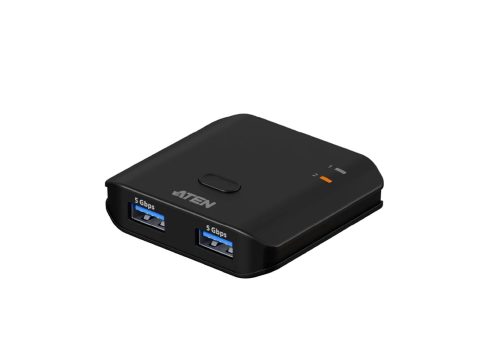 Переключатель (коммутатор) сигнала USB, ATEN, US4322-AT, Серия Essentials, 2-портовый USB 3.2 Gen 1, переключатель для совместного доступа 2-х периферийных устройств (Windows, Mac, Linux)