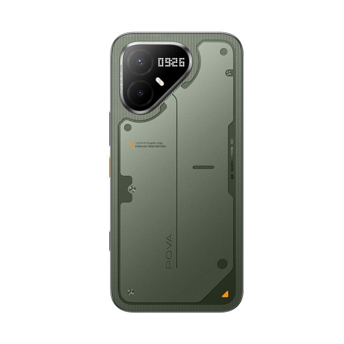Мобильный телефон, TECNO, POVA 8 Pro 5G (LK7) 256+8 GB, 6.78", Аккумулятор 6500 мАч, 50MPx+8MPx/13MPx, MT6878T, Android 16, (Tundra Green) Зеленый
