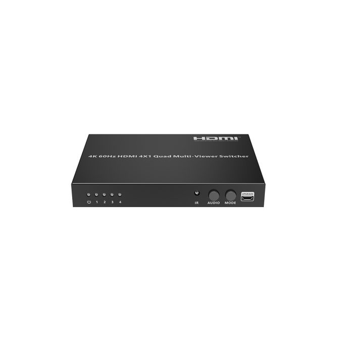 Переключатель HDMI, Lenkeng, LKV401MV-4K60Hz-V2.0, (4K@60Hz, 4x1)