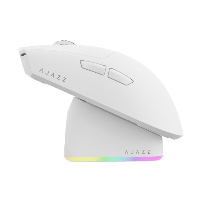 Компьютерная мышь, Ajazz, AJ139P/V3/Max/White, AJ139P V3 Max, Игровая, Оптическая, PAW3395, до 32000 DPI, Беспроводная, USB, 2,4 ГГц, Bluetooth, Белая