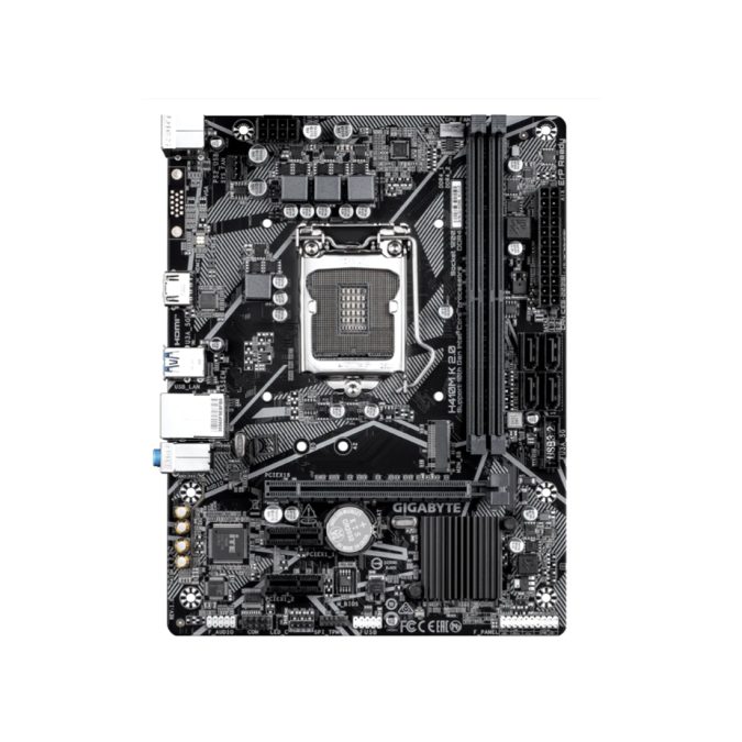 Материнская плата, Gigabyte, H410M K 2.0 (4719331881412), LGA1200, iQ470, 2xDDR4 2400/2667 MHz, 2xSATA3, 1xM.2 (PCI-E 3.0 x4/x2), 1xHDMI, 1xPCI-Ex16, 1xPCI-Ex1, mATX