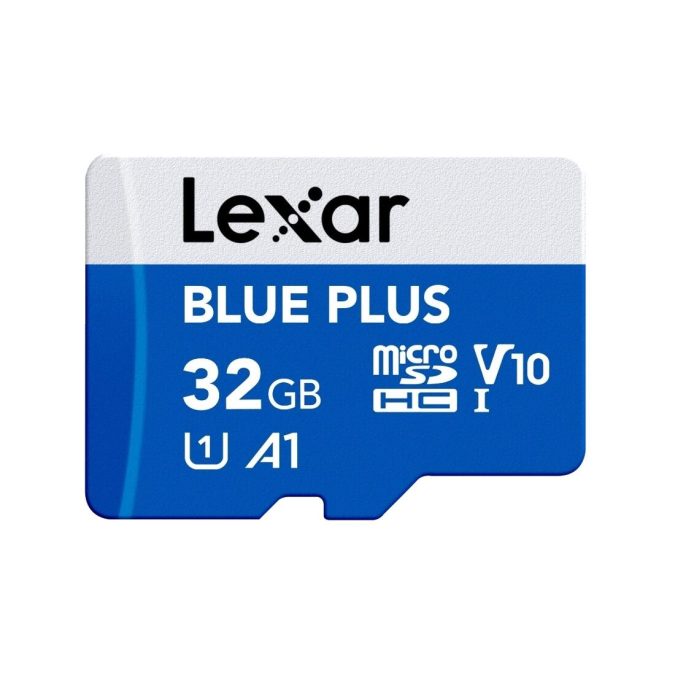 Карта памяти, Lexar, BLUE PLUS LMSBLPL032G-BNANG, microSDHC 32GB, A1, UHS-I (U1), V10, с адаптером