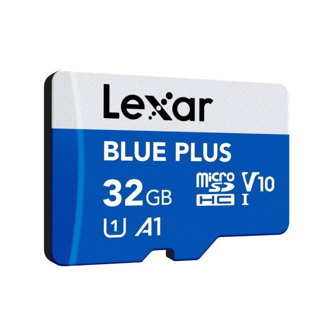 Карта памяти, Lexar, BLUE PLUS LMSBLPL032G-BNANG, microSDHC 32GB, A1, UHS-I (U1), V10, с адаптером