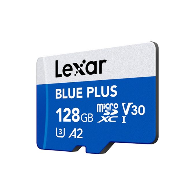 Карта памяти, Lexar, BLUE PLUS LMSBLPL128G-BNANG, microSDXC 128GB, A1, UHS-I (U1), V10, с адаптером
