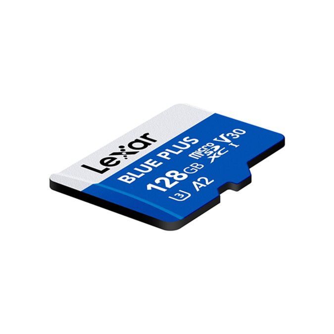 Карта памяти, Lexar, BLUE PLUS LMSBLPL128G-BNANG, microSDXC 128GB, A1, UHS-I (U1), V10, с адаптером