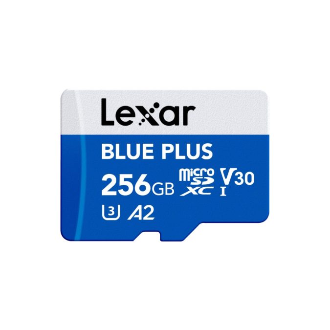 Карта памяти, Lexar, BLUE PLUS LMSBLPL256G-BNANG, microSDXC 256GB, A1, UHS-I (U1), V10, с адаптером