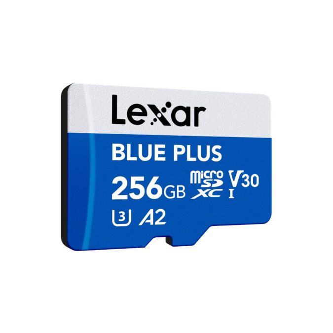 Карта памяти, Lexar, BLUE PLUS LMSBLPL256G-BNANG, microSDXC 256GB, A1, UHS-I (U1), V10, с адаптером