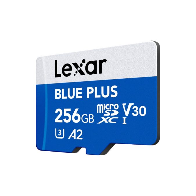 Карта памяти, Lexar, BLUE PLUS LMSBLPL256G-BNANG, microSDXC 256GB, A1, UHS-I (U1), V10, с адаптером