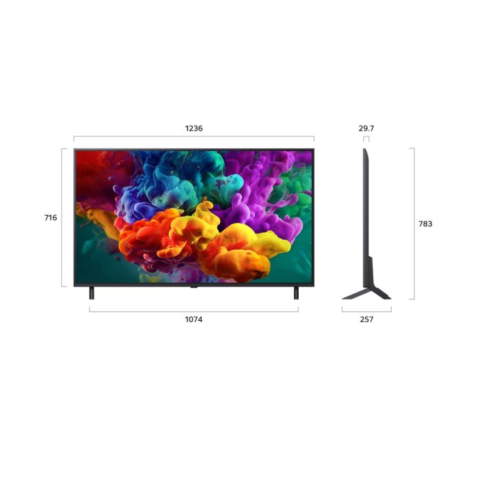 Телевизор, LG, 55QNED85B6C, 55", 20вт, 120Гц, 4K UHD, 3840x2160, Mini Led, 16:9, HDMI, USB, ethernet, CI, SPDIF, bluetooth, wifi, Vesa 300X300, черный