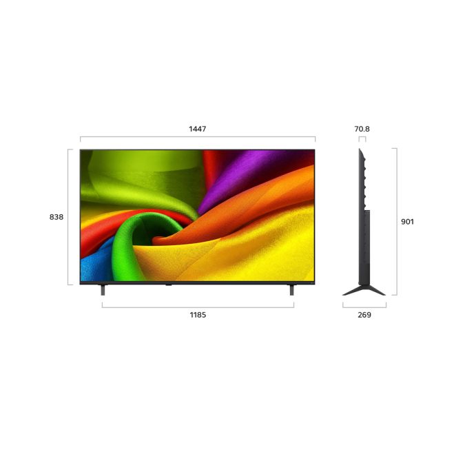 Телевизор, LG, 65NU850B6LA, 20вт, 60Гц, 4K UHD, 3840x2160, Direct Led, 16:9, HDMI, USB, ethernet, CI, bluetooth, wifi, Vesa 300X200, черный