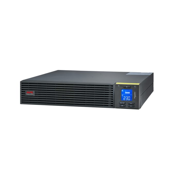 Источник бесперебойного питания, APC, Easy UPS SRV1KRIRK-E, Комплект: SRV1KRI-E-1шт, SRVRK1-1шт, Онлайн, Мощность 1000ВА/900Вт, Стоечный 2U, 230В, Вых: 3x IEC C13, Intelligent Card Slot, LCD, W/ Rail Kit, APCRBCV200, Чёрный