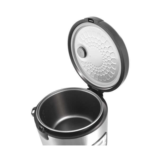 Мультиварка, Centek, CT-1490, Мощность 860 Вт, Объём 5.0л, LED, 10 программ, Цвет чёрный/сталь