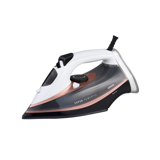Утюг, Centek, CT-2346, WHITE, Мощность 3200 Вт, Керамическая подошва, Самоочистка, Объём 400 мл, Паровой удар 190 г/мин., Шнур 1,8м