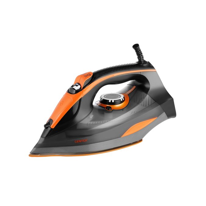 Утюг, Centek, CT-2361, ORANGE, 3300 Вт, Объем 450мл, Паровой удар 195 г/мин., Защита от накипи, Керамическая подошва, Длина кабеля2 м, Распыление, Самоочистка, Мерный стакан