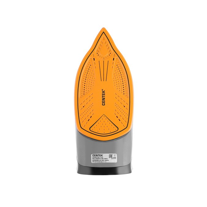 Утюг, Centek, CT-2361, ORANGE, 3300 Вт, Объем 450мл, Паровой удар 195 г/мин., Защита от накипи, Керамическая подошва, Длина кабеля2 м, Распыление, Самоочистка, Мерный стакан