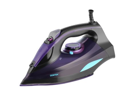 Утюг, Centek, CT-2361, VIOLET, Мощность 3300 Вт, Объем 450 мл, Керамическая подошва, Паровой удар 195 г/мин., LED-индикаторы работы, Самоочистка, Длина кабеля 2 м, Мерный стакан