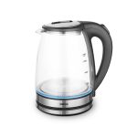 Чайник электрический, Centek, CT-0002, Стекло, Объем 1.7л, Мощность 2200 Вт, LED подсветка, Закрытый нагревательный элемент, Защита от включения без воды, Защита от перегрева