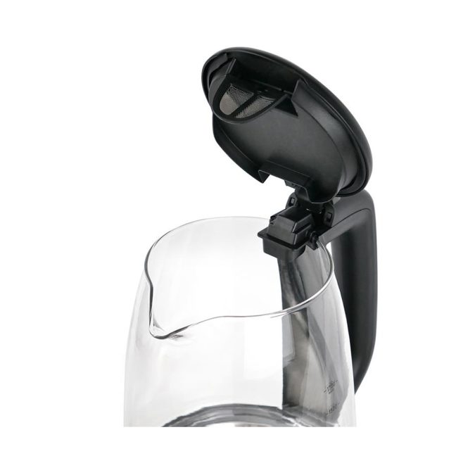 Чайник электрический, Centek, CT-0033, Стекло, Объем 1.7л, Мощность 2200 Вт, LED подсветка, Быстрое кипячение, Закрытый нагревательный элемент, Защита от включения без воды, Защита от перегрева