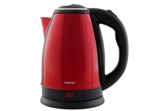 Чайник электрический, Centek, CT-1068, RED, Объем 2л, Мощность 2000 Вт, Длина кабеля 0,75м, Материал корпуса нержавеющая сталь, LED-индикаторы работы, Закрытый нагревательный элемент, Защита от включения без воды, Защита от перегрева