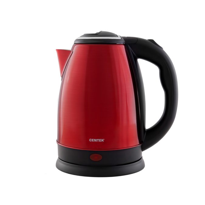 Чайник электрический, Centek, CT-1068, RED, Объем 2л, Мощность 2000 Вт, Длина кабеля 0,75м, Материал корпуса нержавеющая сталь, LED-индикаторы работы, Закрытый нагревательный элемент, Защита от включения без воды, Защита от перегрева