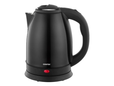 Чайник электрический, Centek, CT-1068, BLACK, Объём 2л, Мощность 2000 Вт, Длина кабеля 0,75м., Материал корпуса нержавеющая сталь, LED-индикаторы работы, Закрытый нагревательный элемент, Защита от включения без воды, Защита от перегрева