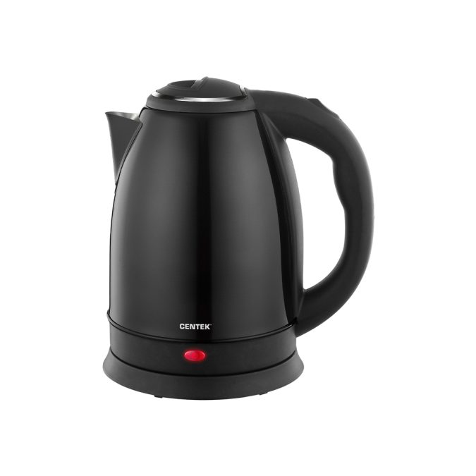Чайник электрический, Centek, CT-1068, BLACK, Объём 2л, Мощность 2000 Вт, Длина кабеля 0,75м., Материал корпуса нержавеющая сталь, LED-индикаторы работы, Закрытый нагревательный элемент, Защита от включения без воды, Защита от перегрева